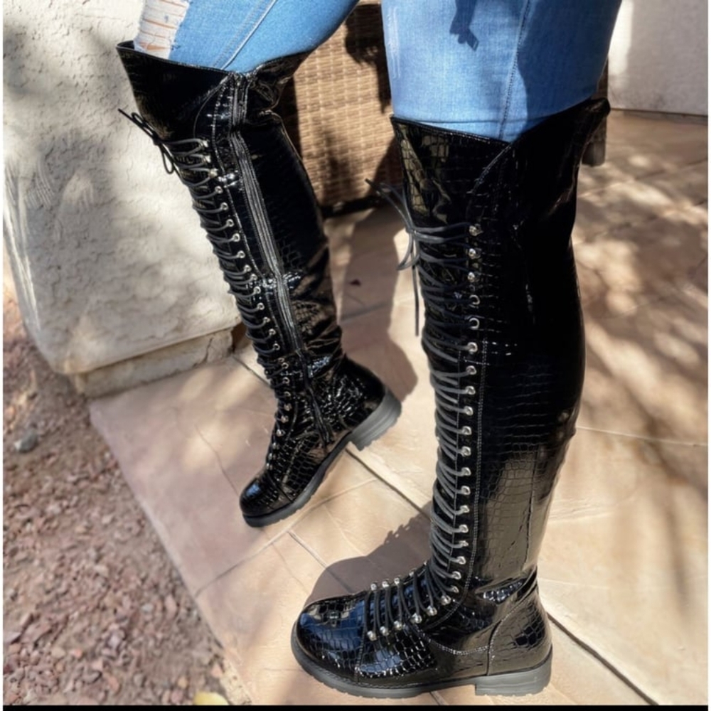 Myrella Croc Print Boot